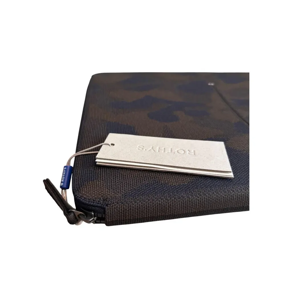 Rothy's Camo Laptop Sleeve Navy Olive Washable Case NWT